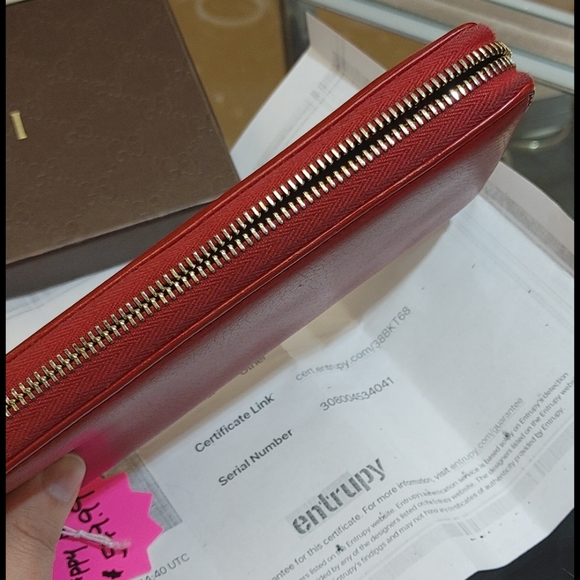 ❤️SOLD❤️ Red Gucci😍GG Zippy Wallet Organizer with Box - Picture 11 of 15